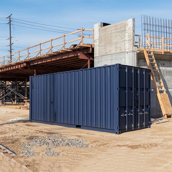 construction site storage containers are made of durable steel and come with secure locking mechanisms